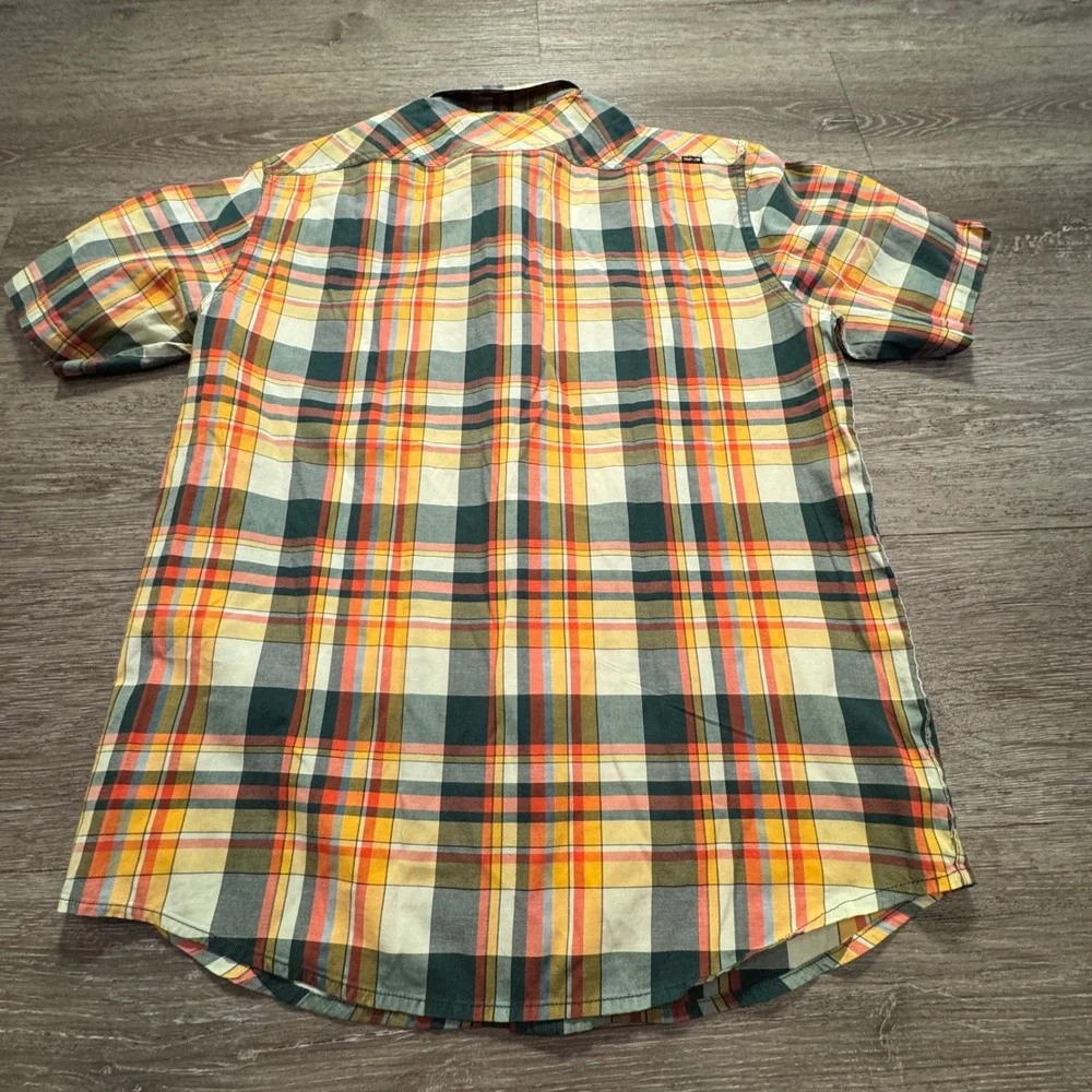 Hurley Shirt Mens S Multicolor Plaid Cotton Western Surf Casual Beach Outdoor